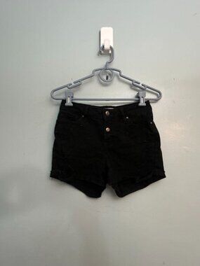 Black Daisy High‎ Rise Black Denim Jean Shorts Womens Classic Fit Size S